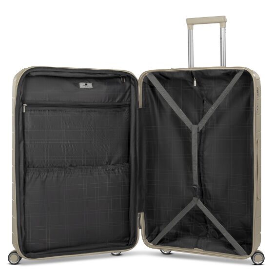 Franky London 4 Rollen Trolley L 74 cm mit Dehnfalte