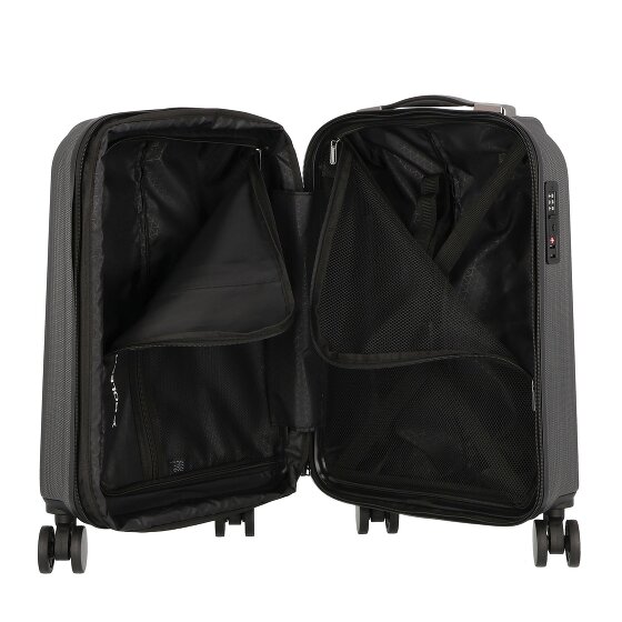 Polestream Moonrock 4 Rollen Kabinentrolley 55 cm mit Dehnfalte