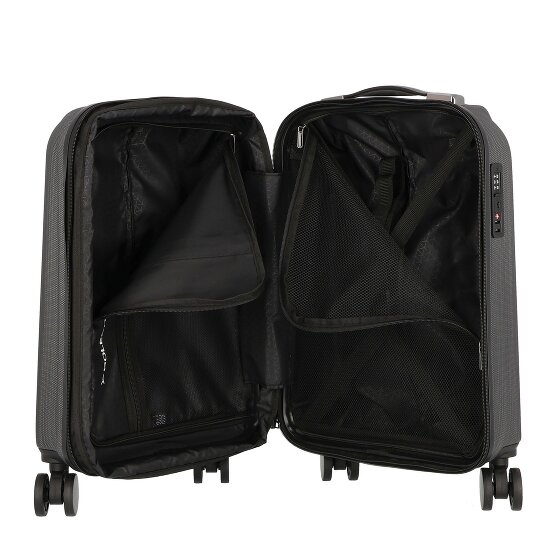 Polestream Moonrock 4 Rollen Kabinentrolley S 55 cm mit Dehnfalte