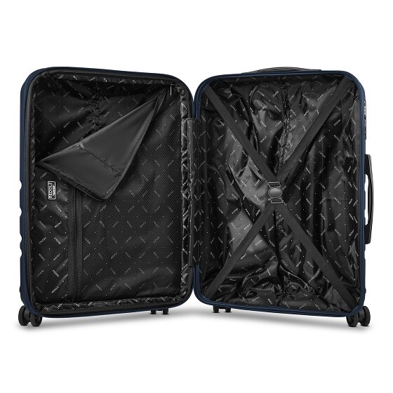 Redolz Pro ABS Medium+ 4 Rollen Trolley 65 cm mit Dehnfalte