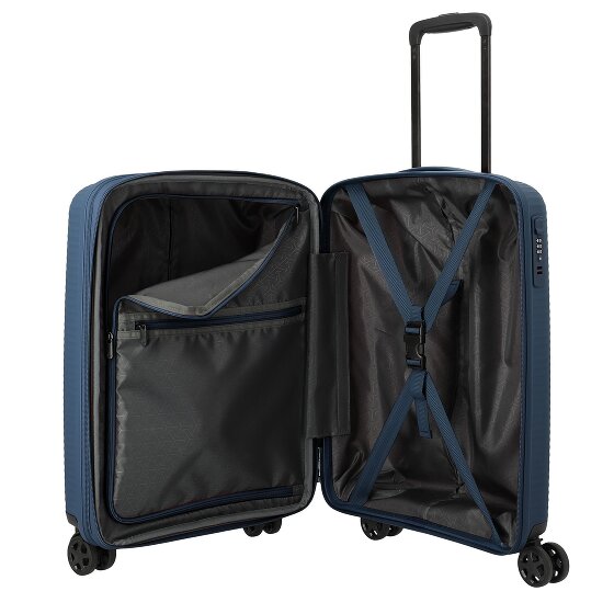 Travelite Air Stripe 4 Rollen Kabinentrolley S 55 cm mit Dehnfalte