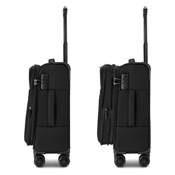 Bugatti Valencia Soft 4 Rollen Kabinentrolley S 55 cm mit Dehnfalte