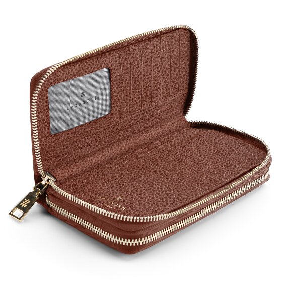 Lazarotti Bologna Leather XL Double Zip-Around Geldbörse RFID Leder 20 cm