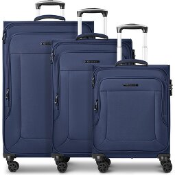 Franky Melbourne 3.0 4-Rollen Kofferset 3tlg. mit Dehnfalte  Variante 2