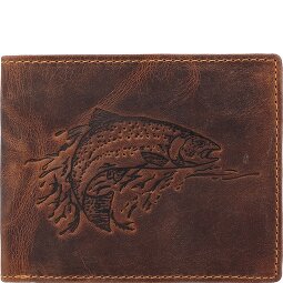 Greenburry Vintage Geldbörse mit Fisch-Prägung Leder 12 cm  Variante 1