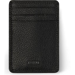 Redolz Leather Essentials Kreditkartenetui RFID Leder 7 cm mit Geldscheinklammer  Variante 1