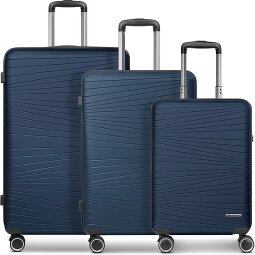 Franky Dallas 3.0 4 Rollen Kofferset 3-teilig mit Dehnfalte  Variante 2