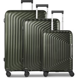Redolz Essentials 01 4 Rollen Kofferset 3-teilig mit Dehnfalte  Variante 3