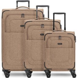 Redolz Essentials 12 THREE SET 4 Rollen Kofferset 3-teilig mit Dehnfalte  Variante 2
