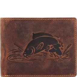 Greenburry Vintage Geldbörse mit Fisch-Prägung Leder 12 cm  Variante 2