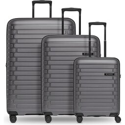 Pactastic Collection 04 THE THREE SET + 4 Rollen Kofferset 3-teilig mit Dehnfalte  Variante 1
