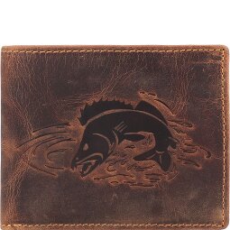 Greenburry Vintage Geldbörse mit Fisch-Prägung Leder 12 cm  Variante 3