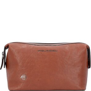 Piquadro Black Square Kulturbeutel Leder 23 cm