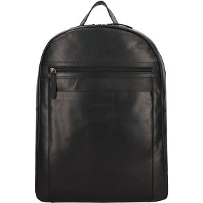 Greenburry Pure Black Daypack Leder 46 cm Laptopfach
