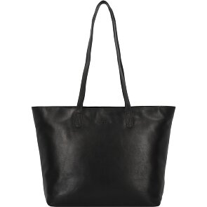 Greenburry Pure Black Shopper Tasche Leder 35 cm Laptopfach