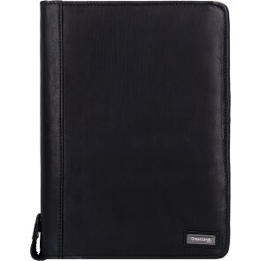 Greenland Nature Black Nappa Ringmappe Leder 33 cm