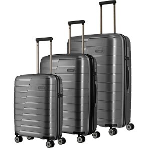 Travelite Air Base 4 Rollen Kofferset 3-teilig mit Dehnfalte