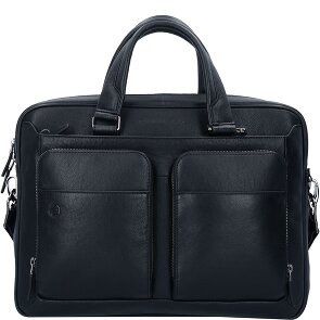 Piquadro Black Square Aktentasche Leder 39 cm Laptopfach