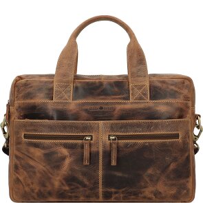 Greenburry Vintage Aktentasche Leder 38 cm Laptopfach