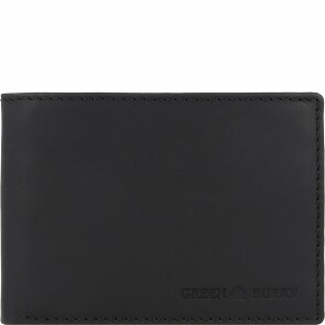 Greenburry Pure Black Geldbörse RFID Schutz Leder 12.5 cm