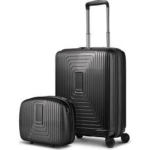 Redolz Essentials 14 Kofferset 2 tlg. Kabinentrolley mit Dehnfalte & Beautycase