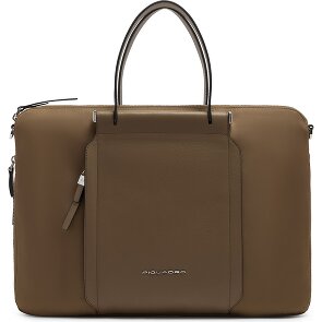 Piquadro Lyra Aktentasche Leder 42 cm Laptopfach mit Dehnfalte