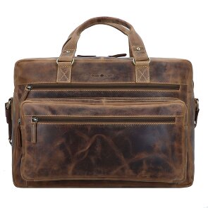 Greenburry Vintage Aktentasche Leder 43 cm Laptopfach