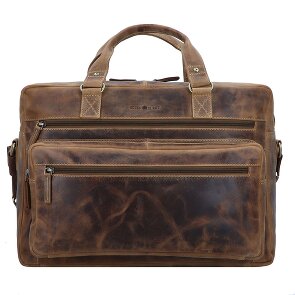 Greenburry Vintage Aktentasche Leder 43 cm Laptopfach
