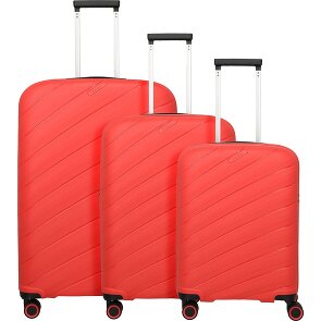 Travelite Burano 4 Rollen Kofferset 3-teilig mit Dehnfalte