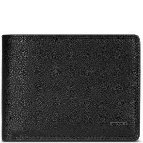 Redolz Leather Essentials QF Geldbörse RFID Leder 12 cm ausklappbar mit Reißverschlussfach