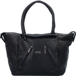 Greenland Nature Black Nappa Shopper Tasche Leder 33 cm