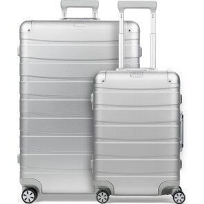 Redolz Pro Aluminium 4-Rollen Kofferset S+L