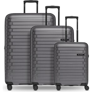 Pactastic Collection 04 THE THREE SET + 4 Rollen Kofferset 3-teilig mit Dehnfalte