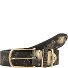  Gürtel Leder Variante schwarz-gold-metallic | 95 cm
