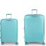  Queens 4 Rollen Kofferset 2-teilig mit Dehnfalte Variante verde menta