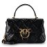  Love Lady Handtasche Leder 26 cm Variante nero-antique gold