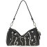  Pepita Schultertasche Leder 20 cm mit Dehnfalte Variante black