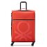  x United Colors of Benetton Color Block 4-Rollen Trolley 77cm mit Dehnfalte Variante red