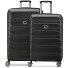  Meteor 4 Rollen Kofferset 2-teilig mit Dehnfalte Variante deep black