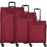  Travel Line 9704 4 Rollen Kofferset 3-teilig mit Dehnfalte Variante dark red