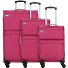  Travel Line 6704 4 Rollen Kofferset 3-teilig Variante pink