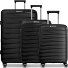  London 4 Rollen Kofferset 3-teilig mit Dehnfalte Variante black