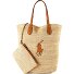  Raffia Shopper Tasche 46 cm Variante natural-cuoio