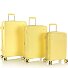  Pastel 4 Rollen Kofferset 3-teilig mit Dehnfalte Variante yellow