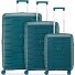  Skyline 2.0 4 Rollen Kofferset 3-teilig mit Dehnfalte Variante verde bottiglia