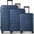  Essentials 11 4 Rollen Kofferset 3-teilig mit Dehnfalte Variante midnight blue