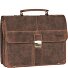  Vintage Aktentasche Leder 38 cm mit 2 Hauptfächern Variante brown