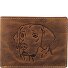  Vintage Geldbörse Leder 12 cm Variante dog