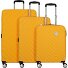  Summer Square 4 Rollen Kofferset 3-teilig mit Dehnfalte Variante sunshine yellow