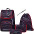  Ergojet Schulranzen-Set 6-teilig Variante black red
